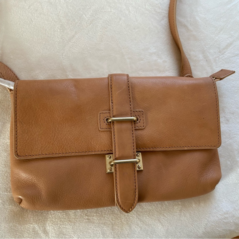 Foley + Corinna Tan Leather Crossbody Purse
